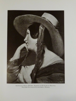 Alter Druck von 1941 - Unbekanntes Wiener Mädchen. Gemälde von Friedrich von Amerling - alter Druck